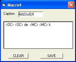 Macro screenshot showing ANSWER