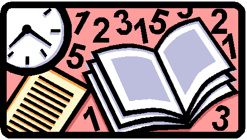Book, numbers, clock - about math learning