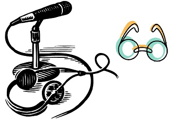 Microphone & eyeglasses (drawing)