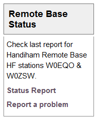 Screenshot of Remote Base Status block