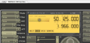 An IC-7200 shown in the RCForb software.