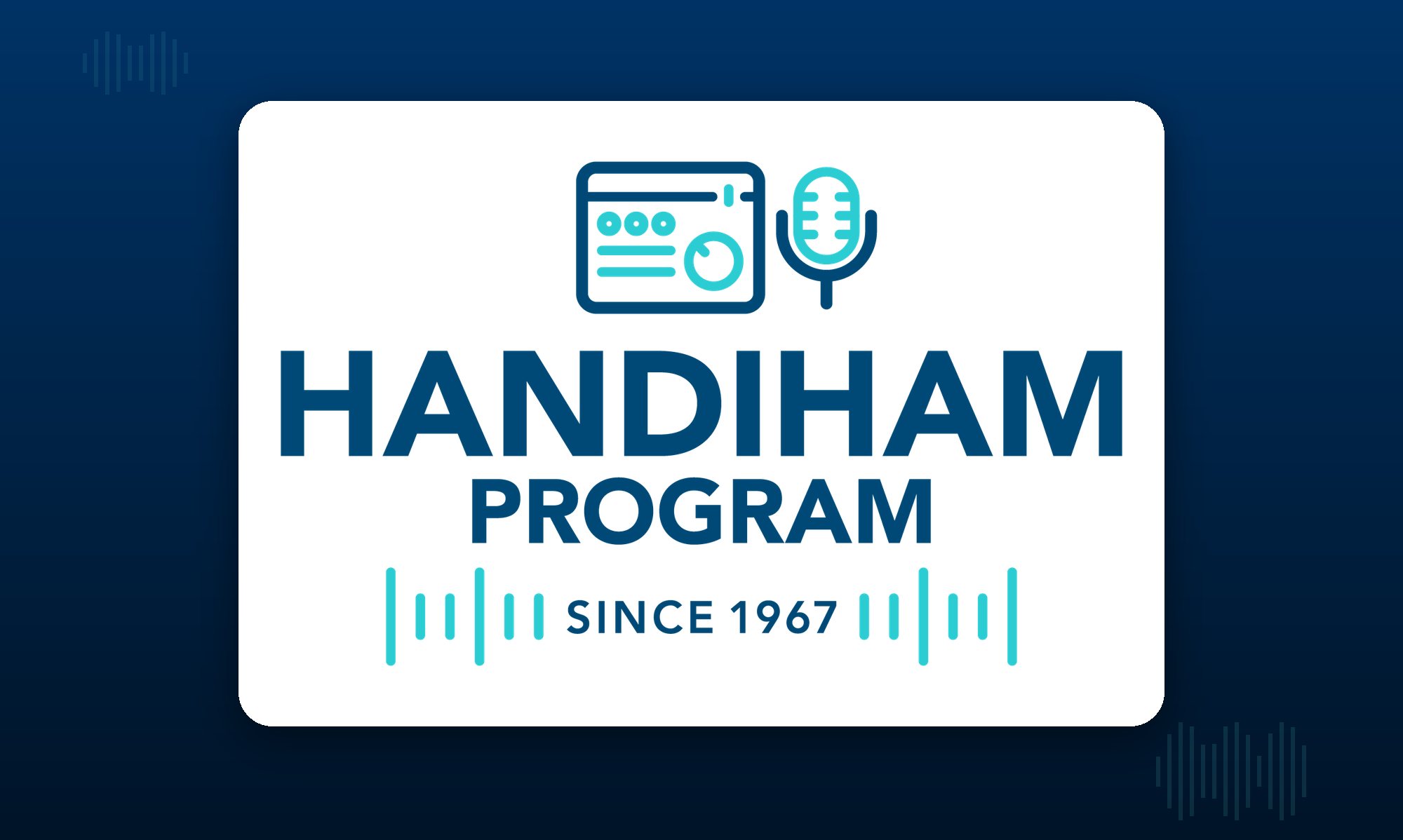 Handiham Program logo — a radio and microphone icon above the words 'Handiham Program, since 1967.'